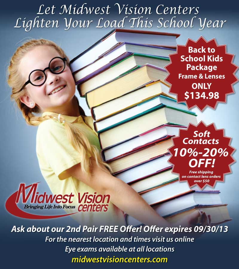 Midwest Vision Centers Back to School Kids Package